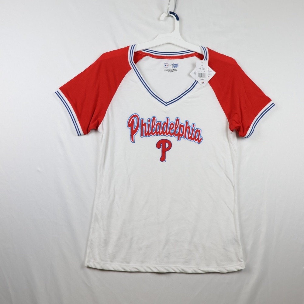 Philadelphia Phillies Shirt Womens Large MLB Baseball Campus Lifestyle 2021 Tee‎